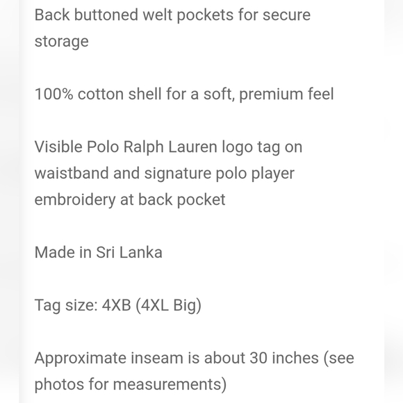 NWT Men's Ralph Lauren Polo Prepster Classic-fit Chinos with Embroidery - Picture 14 of 14